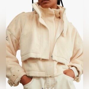 ATOIR faux fur motto jacket cream color US size 8